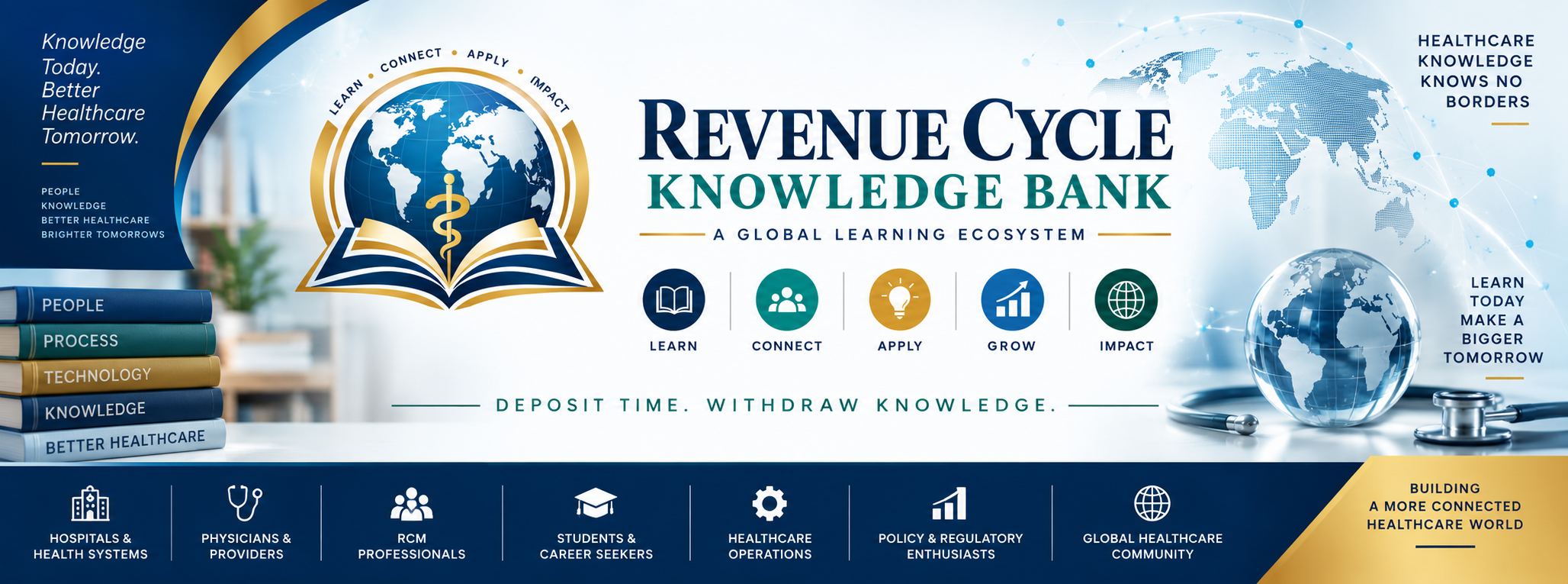 Revenue Cycle Knowledge Bank: healthcare learning, connected knowledge, and a global learning vision